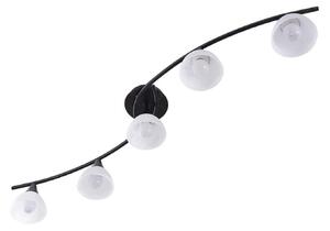Stropné Lampa Lindby, Della, stmievateľné, Čierna, Obývacia izba, Sklo, Rustikálny
