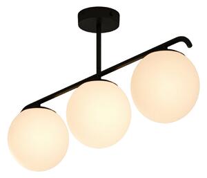 Stropné Lampa Nordlux, Grant, stmievateľné, Čierna, Obývacia izba, Sklo