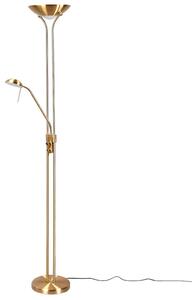 Stojacie Lampa Lindby, Josefin, stmievateľné, Zlatá / Mosadz, Obývacia izba, Kov, Moderný
