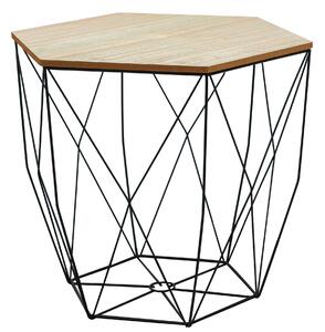Tutumi - Drôtený príručný stolík - prírodný - 41x37 cm