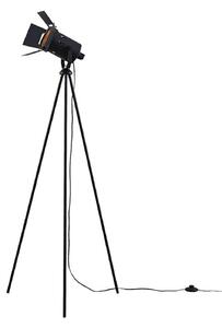 Stojacie Lampa Lindby, Devon, Čierna, Obývacia izba, Kov, Moderný