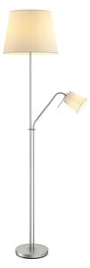 Stojacie Lampa Lindby, Nantwin, Biela, Obývacia izba, Tkanina / Textil, Moderný