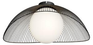Stropné Lampa Lindby, Fabronia, stmievateľné, Čierna, Obývacia izba, Kov, Moderný