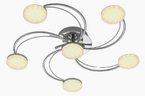 Stropné Lampa Lindby, Rouven, Metalická, Obývacia izba, Kov, Moderný