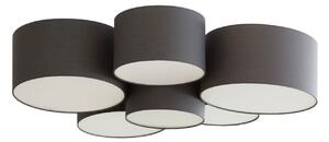 Stropné Lampa Lindby, Maureka, stmievateľné, Čierna, Obývacia izba, Tkanina / Textil, Moderný