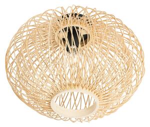 Stropné Lampa Lindby, Solvira, stmievateľné, Drevo, Obývacia izba, Bambus, Boho