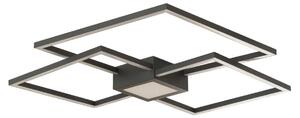 Stropné Lampa Lindby, Duetto, stmievateľné, Čierna, Obývacia izba, Kov, Moderný