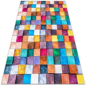 Univerzálny vinylový koberec Univerzálny vinylový koberec drevené kocky