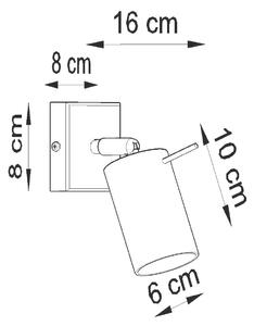 Bodové svietidlo Ring, 1x biele kovové tienidlo, (možnosť polohovania), vypínač