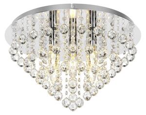 Stropné Lampa Lindby, Annica, stmievateľné, Transparentná, Obývacia izba, Kov, Moderný