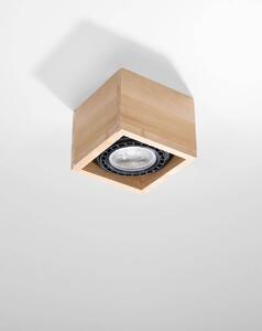 Stropné svietidlo Quatro, 1x drevené tienidlo
