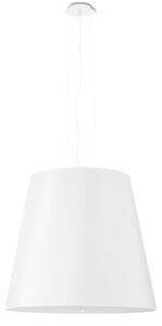 Závesné svietidlo Geneve, 1x biele textilné tienidlo, (biele sklo), (fi 50 cm)