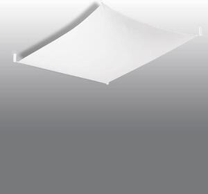 Stropné svietidlo Luna, 1x biele textilné tienidlo, (80 cm)
