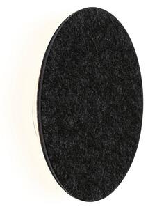 Nástenné Svietidlo Paulmann, Tulga, stmievateľné, Čierna, Obývacia izba, Tkanina / Textil, Moderný