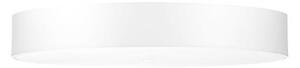 Stropné svietidlo Skala, 1x biele textilné tienidlo, (biele sklo), (fi 90 cm)