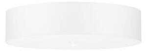 Stropné svietidlo Skala, 1x biele textilné tienidlo, (biele sklo), (fi 50 cm)