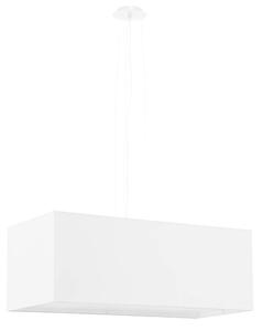 Závesné svietidlo Santa, 1x biele textilné tienidlo, (biely plast), (80 cm)