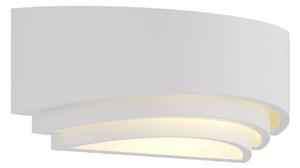 Nástenné Svietidlo Lindby, Lucien, stmievateľné, Biela, Spálňa, Sadra / Hlina, Moderný