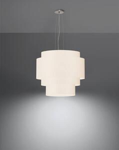 Závesné svietidlo Reflexion, 1x biele textilné tienidlo, (fi 50 cm)
