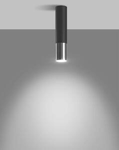 Stropné svietidlo Loopez, 1x čierne kovové tienidlo, ch