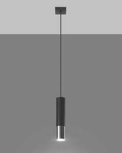 Sollux Lighting Závesná lampa - Loopez 1 - čierna/chróm