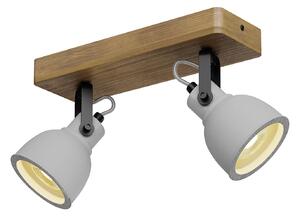 Stropné Lampa Lindby, Mitis, stmievateľné, Drevo, Obývacia izba, Betón, Industriálny
