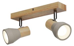 Stropné Lampa Lindby, Filiz, stmievateľné, Drevo, Spálňa, Drevo, Škandinávsky
