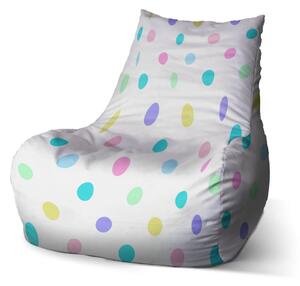 Sablio Sedací vak Bean Bodka vedľa bodky - 60 x 70 x 70 cm