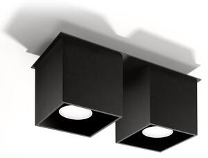 Stropné svietidlo Quad, 2x čierne kovové tienidlo