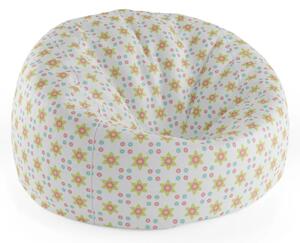 Sablio Sedací vak Cocoon Farebné kvetinky - 75 x 45 x 35 cm