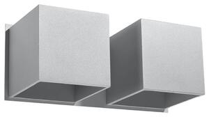 Nástenné svietidlo Quad, 2x sivé kovové tienidlo