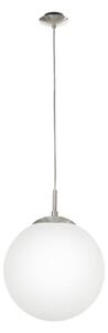 EGLO 85263 - Luster na lanku RONDO 1xE27/60W/230V pr. 30 cm biela