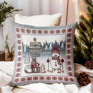 Vianočná gobelínová obliečka na vankúš Severný pól Chenille IT037 Farba Viacfarebná Rozmery 42x42 cm