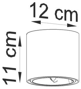 Stropné svietidlo Tiube, 1x sivé kovové tienidlo
