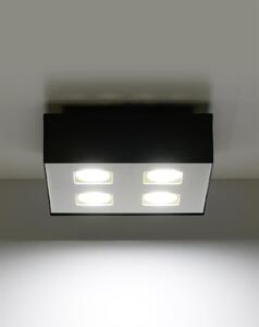 Stropné svietidlo Mono 4, 1x čierne/biele kovové tienidlo