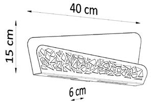 Nástenné svietidlo Aliza, 1x biele kovové tienidlo