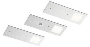 Nortra LED podsvietenie, sada 3 ks, hliníková farba Arcchio, Nortra, stmievateľné, Metalická, Obývacia izba, Kov, Moderný