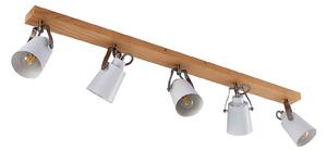 Stropné Lampa Lindby, Blana, stmievateľné, Drevo, Obývacia izba, Drevo, Škandinávsky