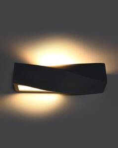 Sollux Lighting Nástenná keramická lampa - Sigma - čierna