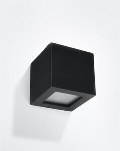 Sollux Lighting Nástenná keramická lampa - Leo - čierna