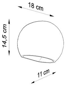 Nástenné svietidlo Globe, 1x biele keramické tienidlo