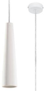 Závesné svietidlo Electra, 1x biele keramické tienidlo
