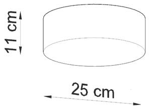 Stropné svietidlo Arena, 1x sivé plastové tienidlo, (biely plast), (fi 25 cm)