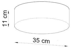Stropné svietidlo Arena, 1x biele plastové tienidlo, (biely plast), (fi 35 cm)