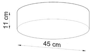 Stropné svietidlo Arena, 1x čierne plastové tienidlo, (biely plast), (fi 45 cm)