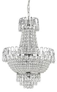 Lustre Lindby, Casparia, stmievateľné, Transparentná, Obývacia izba, Krištáľ, Starožitný