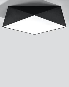 Stropné svietidlo Hexa, 1x čierne plastové tienidlo, (biely plast), (fi 45 cm)
