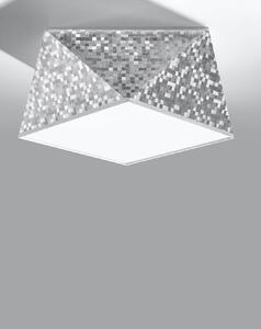 Stropné svietidlo Hexa, 1x sivé plastové tienidlo, (biely plast), (25 cm)