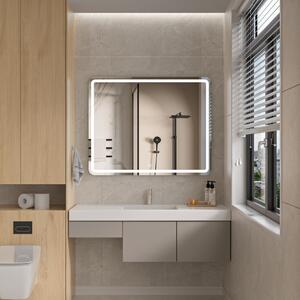 Erga Isabella, LED zrkadlo 100x80cm, 2760 lm, 6500K, predné/zadné osvetlenie, ERG-V01-129-1080-00