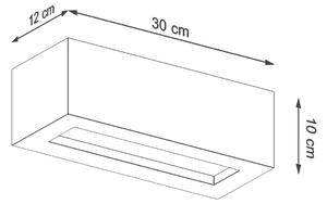 Nástenné svietidlo Vega, 1x betónové tienidlo, (30 cm)